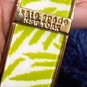 Kate‎ Spade New York Bangle Bracelet Gold Green White Statement Accessory